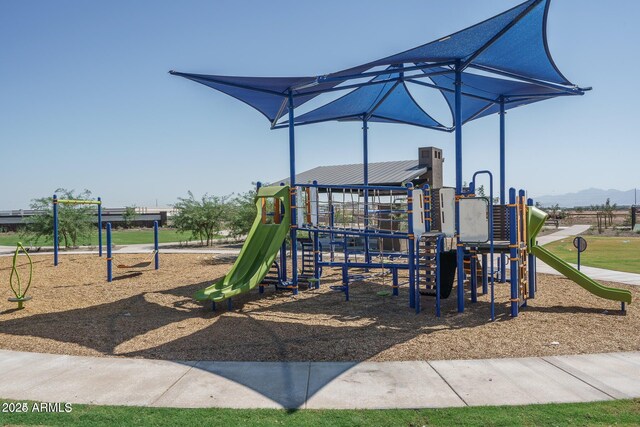 view of community jungle gym