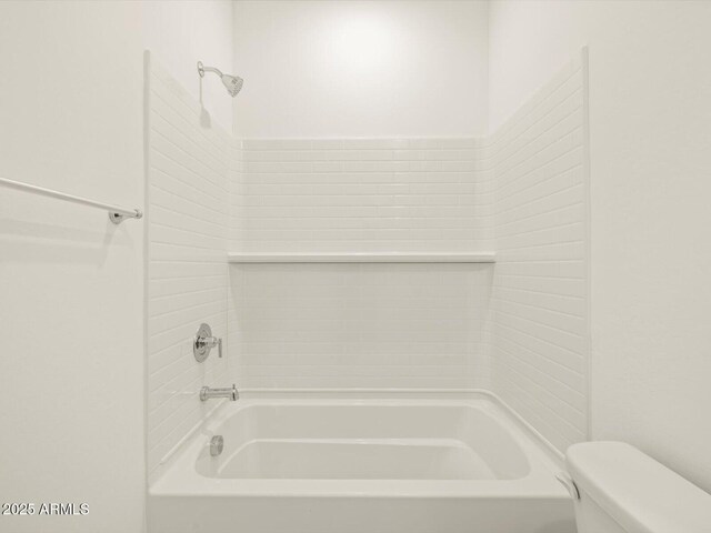 full bath featuring bathing tub / shower combination and toilet