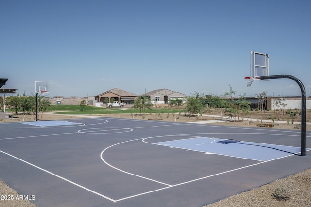 view of basketball court featuring community basketball court