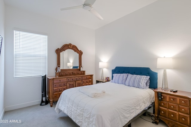 2513 E Pleasant Ln, Phoenix, AZ 85042 - bedroom with carpet flooring, baseboards, and ceiling fan