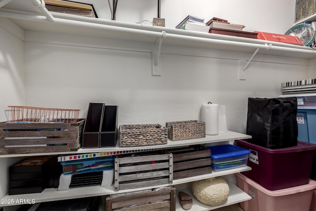 view of storage room
