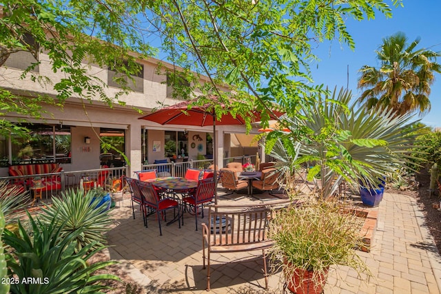 view of patio / terrace featuring outdoor dining space