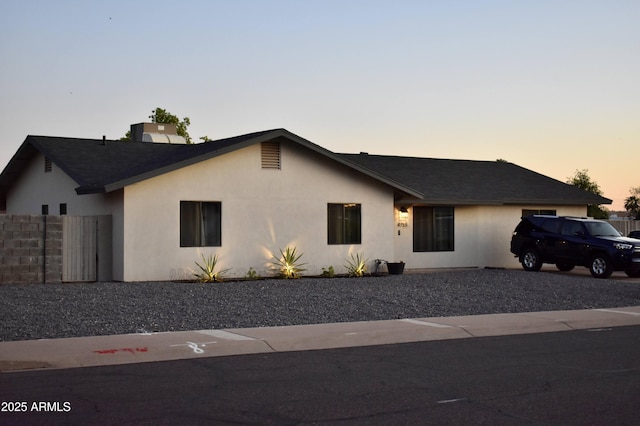 4755 E Gary St, Mesa, AZ 85205 - ranch-style home featuring stucco siding and a shingled roof