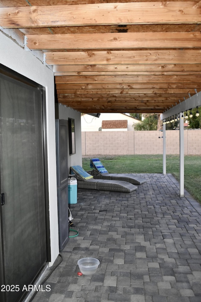 4755 E Gary St, Mesa, AZ 85205 - fenced backyard with a patio area