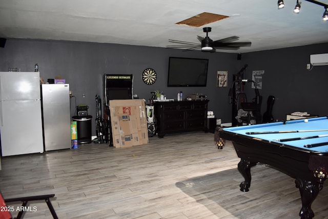 4755 E Gary St, Mesa, AZ 85205 - recreation room featuring a ceiling fan, wood finished floors, and billiards