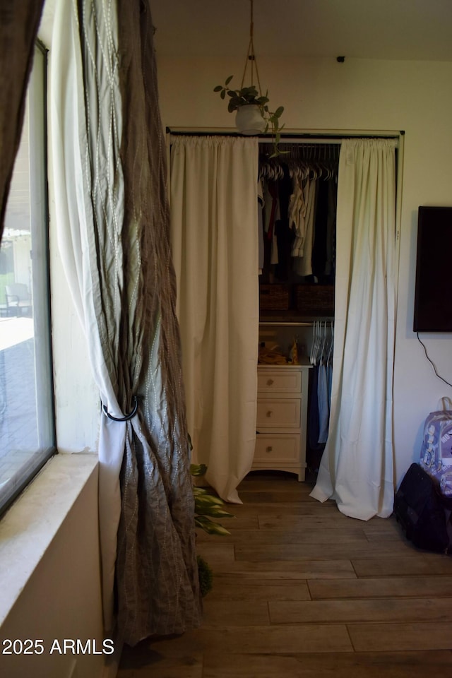 4755 E Gary St, Mesa, AZ 85205 - bedroom featuring wood finished floors and a closet