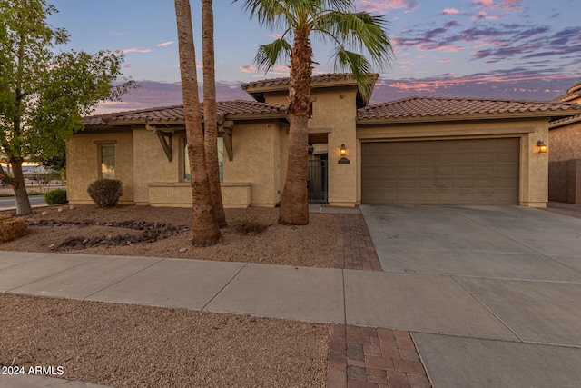 view of front of house featuring a garage