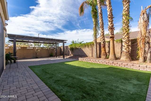 view of yard with a patio