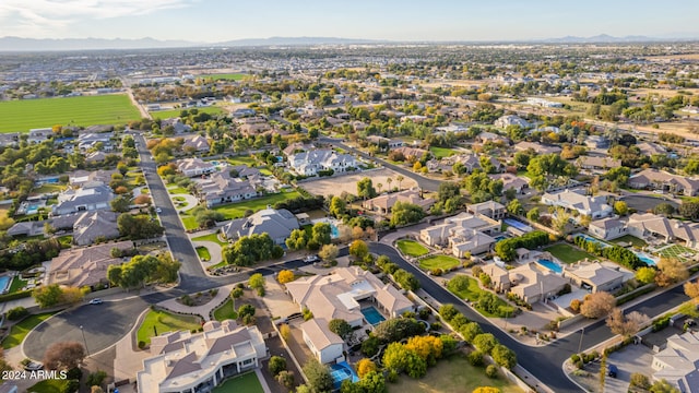 aerial view featuring a mountain view