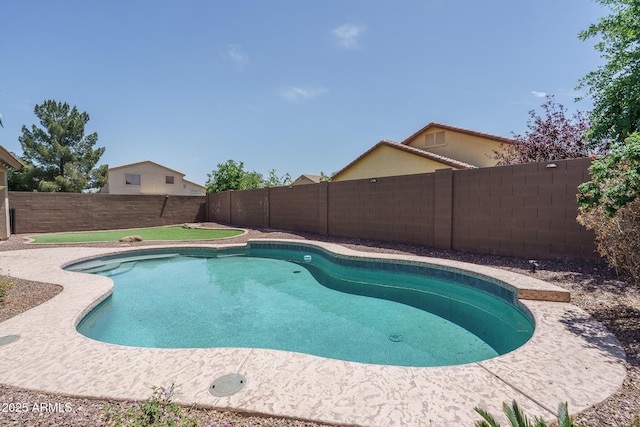 12503 W Vista Paseo Dr, Litchfield Park, AZ 85340 - view of pool featuring a fenced in pool and a fenced backyard