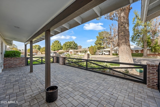 view of patio with a porch