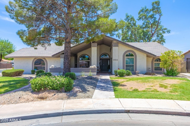 3611 E Dartmouth Cir, Mesa, AZ 85205 - view of front of home featuring stucco siding and a tile roof