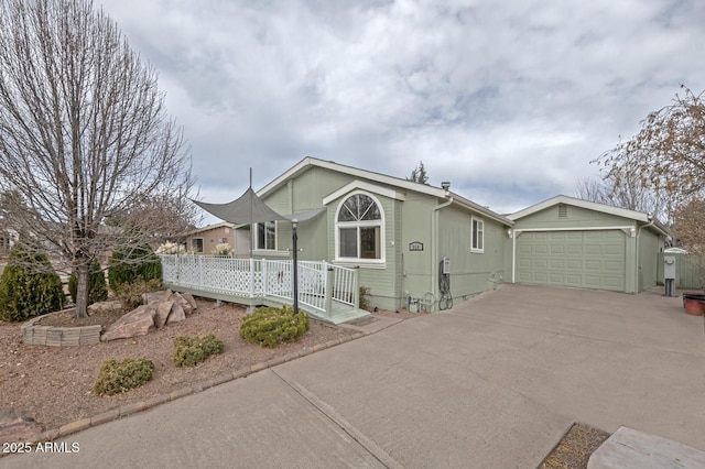 view of front of home featuring a garage and covered porch