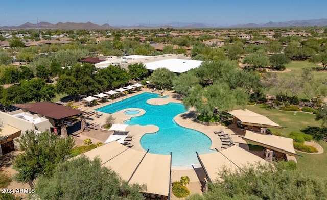 3964 E Hummingbird Ln, Phoenix, AZ 85050 - view of swimming pool featuring a mountain view