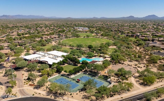 3964 E Hummingbird Ln, Phoenix, AZ 85050 - bird's eye view of a mountain backdrop and a pool