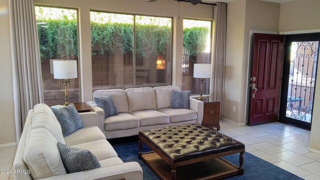 41318 N Belfair Way, Anthem, AZ 85086 - living area with light tile patterned floors and baseboards