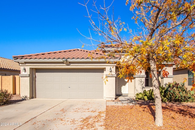 view of front of home featuring a garage