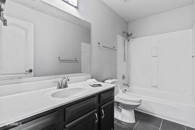 1135 W Sea Fog Dr, Gilbert, AZ 85233 - bathroom with vanity, tile patterned flooring, and  shower combination
