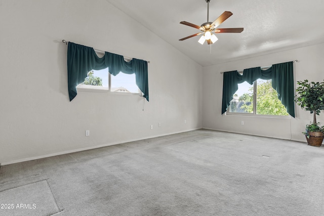 1135 W Sea Fog Dr, Gilbert, AZ 85233 - empty room with carpet floors, vaulted ceiling, and ceiling fan