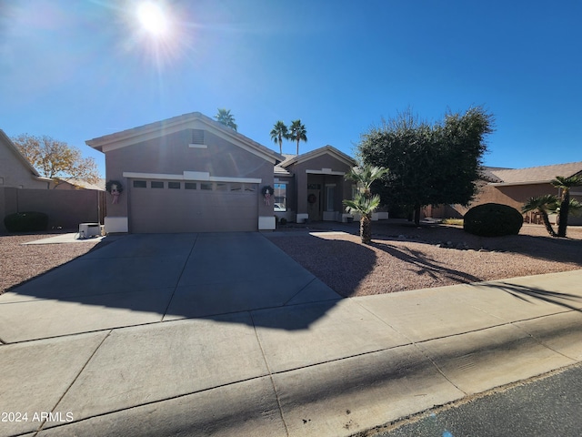 view of front of home featuring a garage