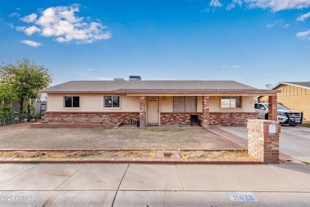 view of ranch-style home