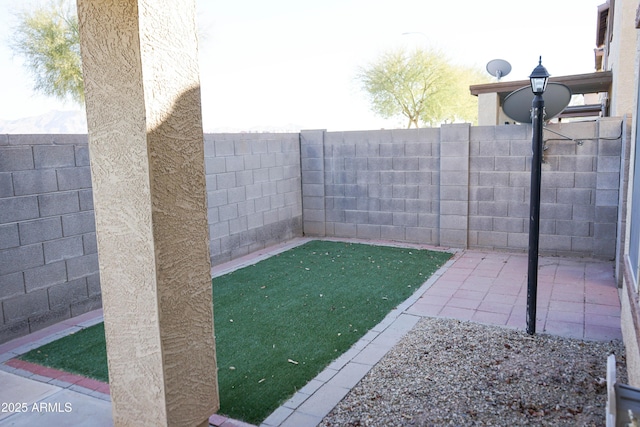 view of yard with a patio area