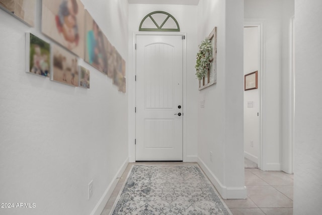 view of tiled entryway