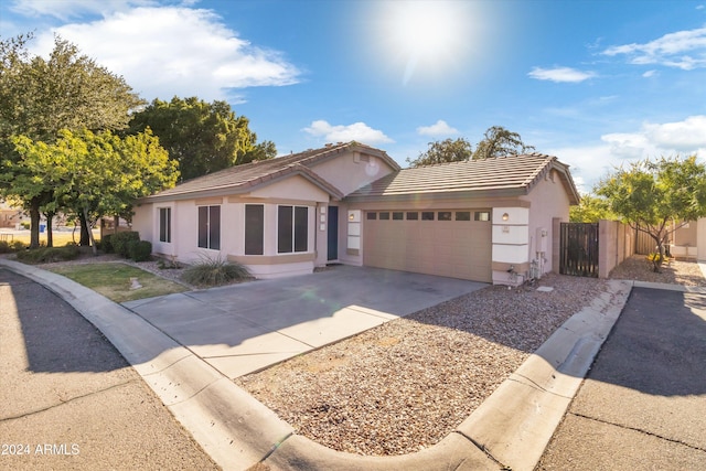 ranch-style house with a garage