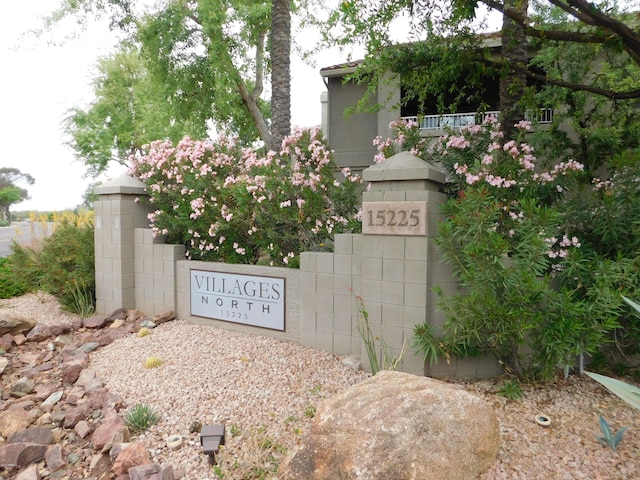 view of community sign