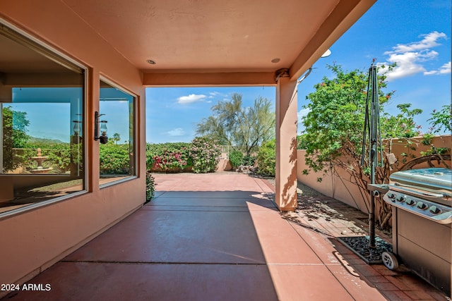 16914 E Britt Ct, Fountain Hills, AZ 85268 - view of patio featuring area for grilling and a fenced backyard