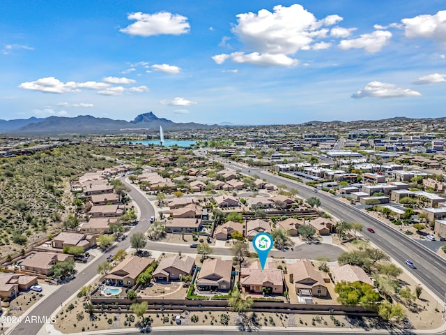 16914 E Britt Ct, Fountain Hills, AZ 85268 - bird's eye view with a residential view and a water and mountain view