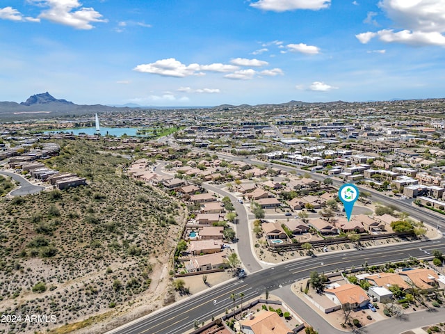 16914 E Britt Ct, Fountain Hills, AZ 85268 - aerial view with a residential view and a water and mountain view
