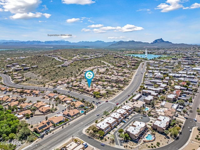 16914 E Britt Ct, Fountain Hills, AZ 85268 - bird's eye view with a residential view and a water and mountain view