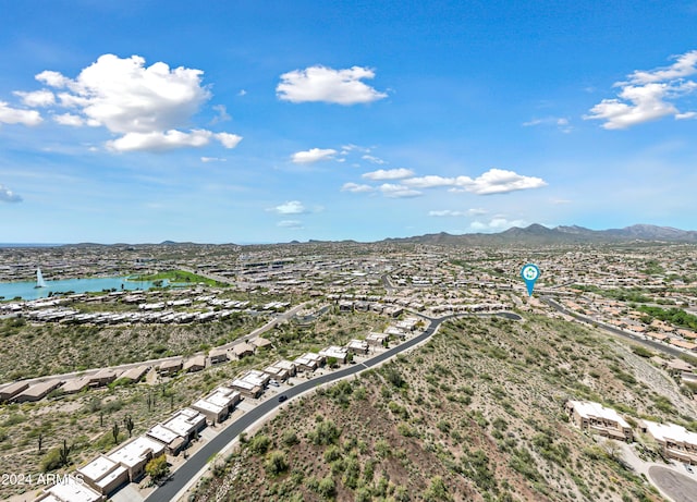 16914 E Britt Ct, Fountain Hills, AZ 85268 - aerial view featuring a residential view and a water and mountain view