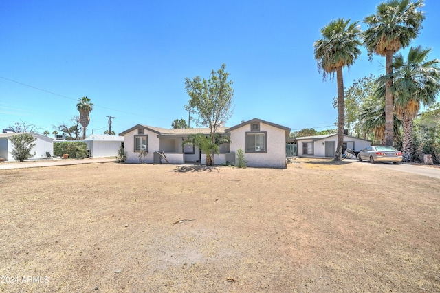 view of single story home