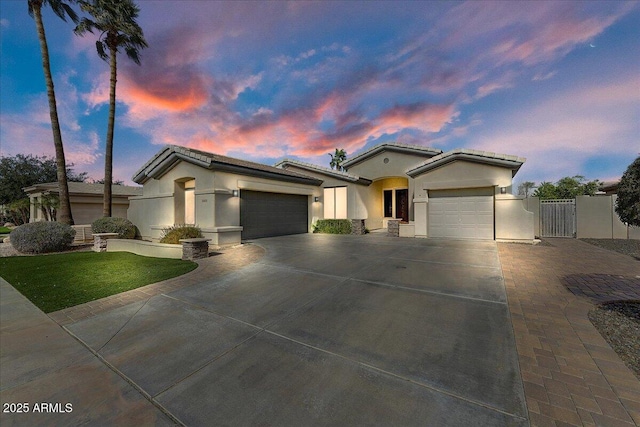 view of front of home featuring a garage