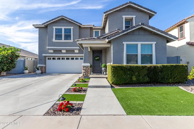 view of front facade with a garage