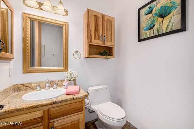 half bath with toilet and vanity