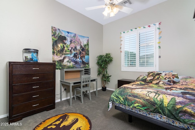 bedroom with carpet floors