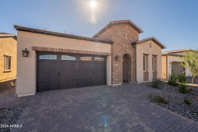 view of front of house featuring a garage