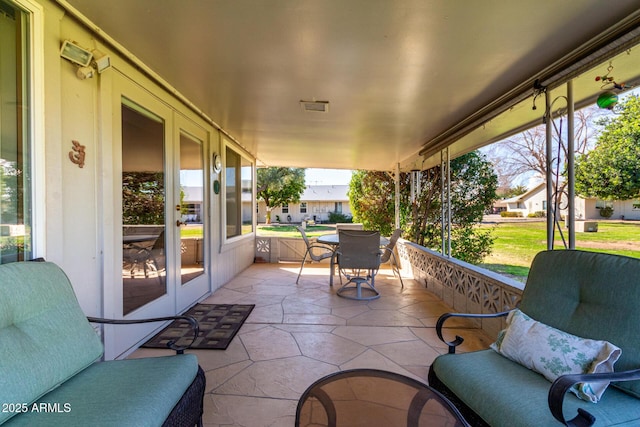 view of patio with french doors