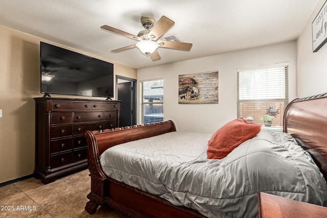 3032 W Red Fox Rd, Phoenix, AZ 85083 - bedroom with a ceiling fan and tile patterned flooring