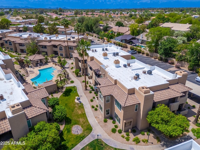 9450 E Becker Ln Unit 1071, Scottsdale, AZ 85260 - aerial perspective of suburban area with a pool