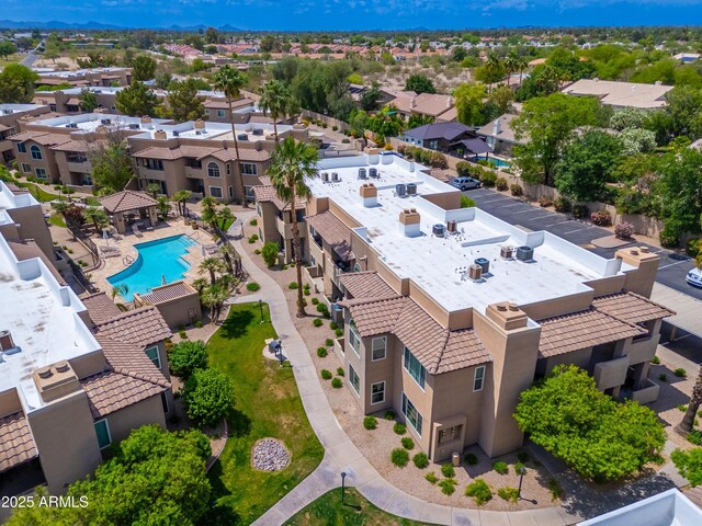 9450 E Becker Ln Unit 1071, Scottsdale, AZ 85260 - aerial perspective of suburban area with a pool
