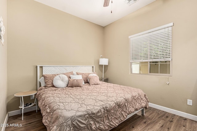 1367 S Country Club Dr Unit 1331, Mesa, AZ 85210 - bedroom with wood finished floors and a ceiling fan