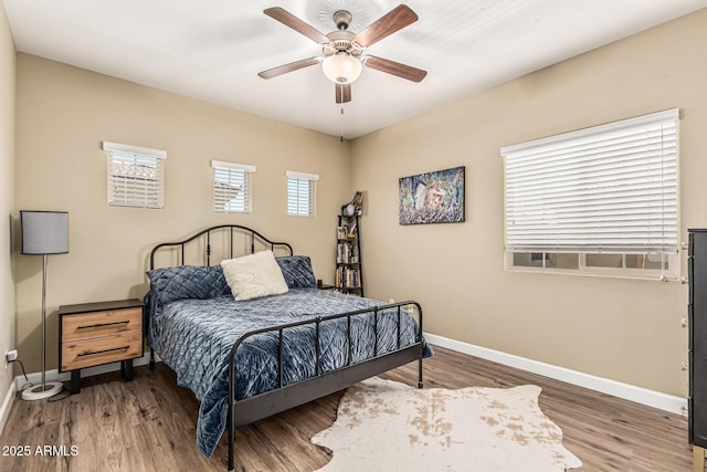 1367 S Country Club Dr Unit 1331, Mesa, AZ 85210 - bedroom with wood finished floors and ceiling fan