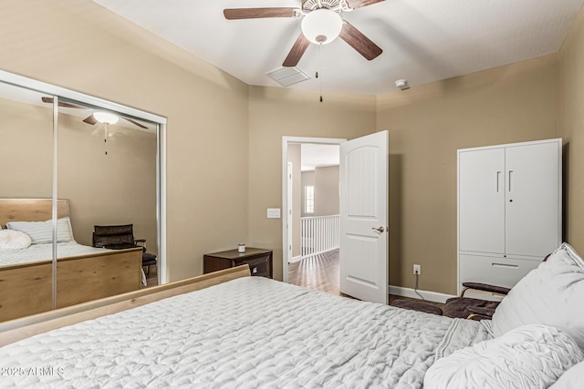 1367 S Country Club Dr Unit 1331, Mesa, AZ 85210 - bedroom featuring a closet and ceiling fan