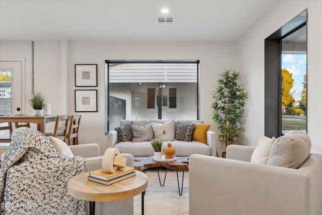 living room with visible vents