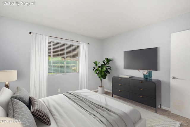 bedroom with carpet flooring