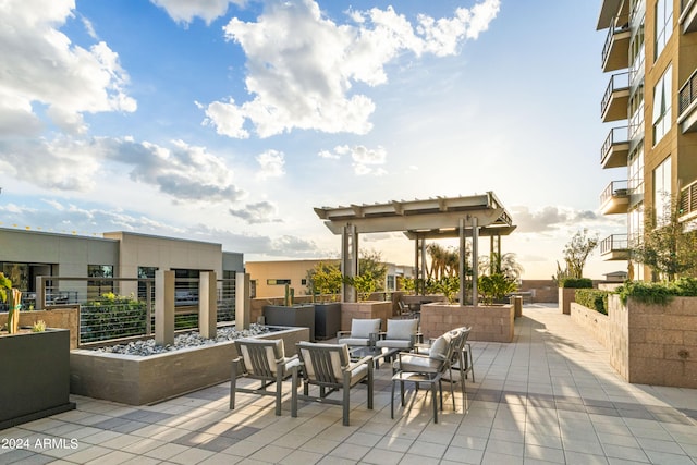 view of patio featuring an outdoor living space